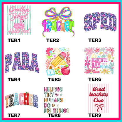 Teachers Rule Transfers - For Fabrics
