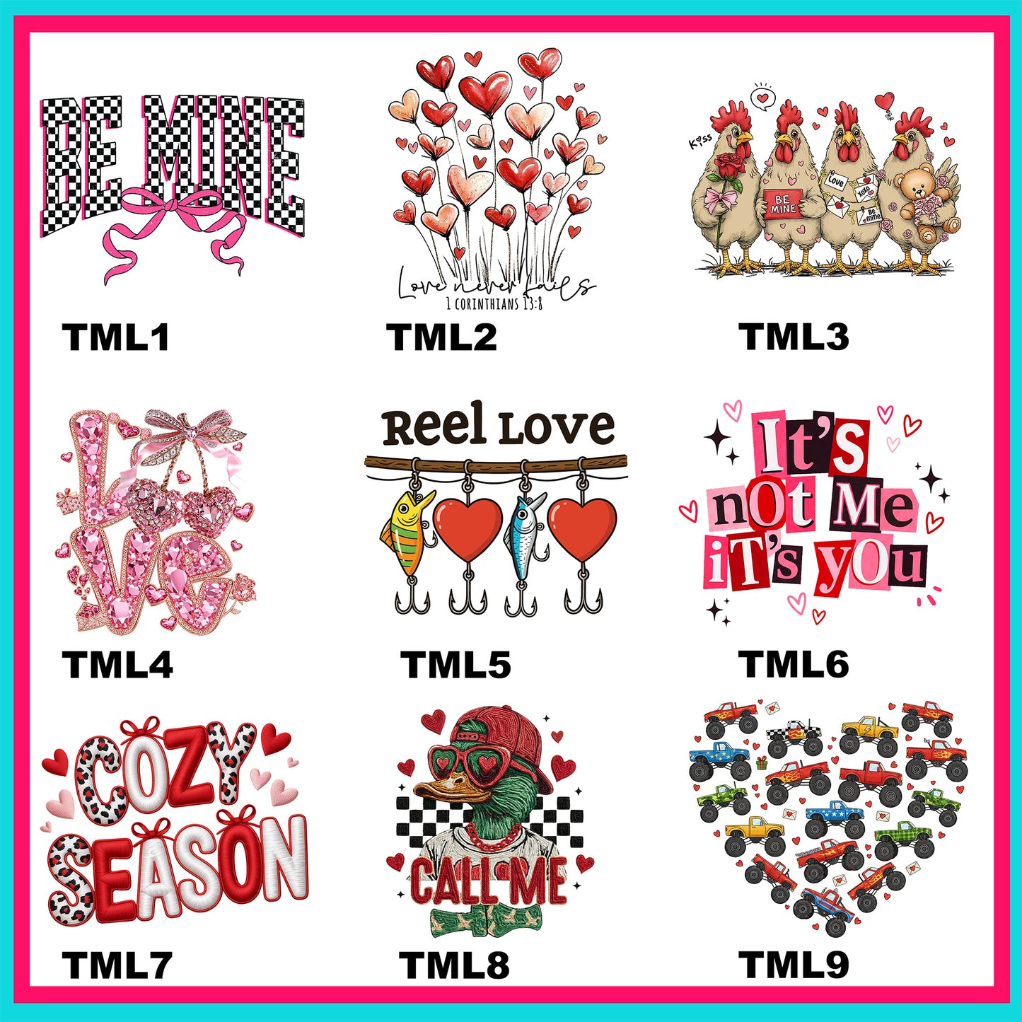 Time To Love Transfers - For Fabrics