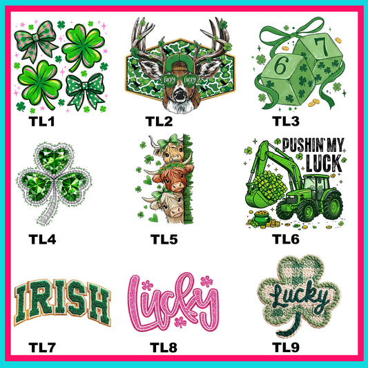 Too Lucky Transfers - For Fabrics