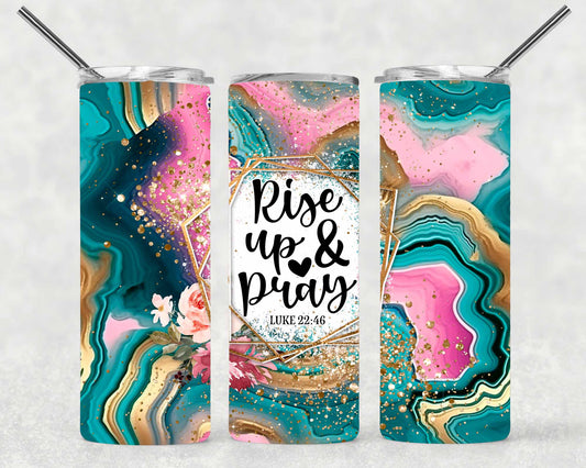 Rise Up & Pray Wrap For Straight Tumbler-S183