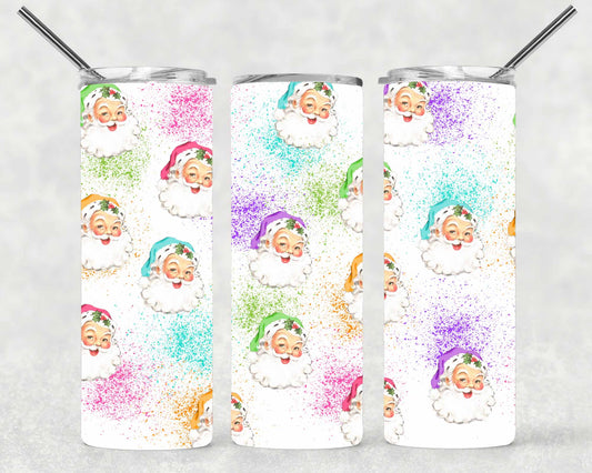 Pastel Santa Wrap For Straight Tumbler-S148