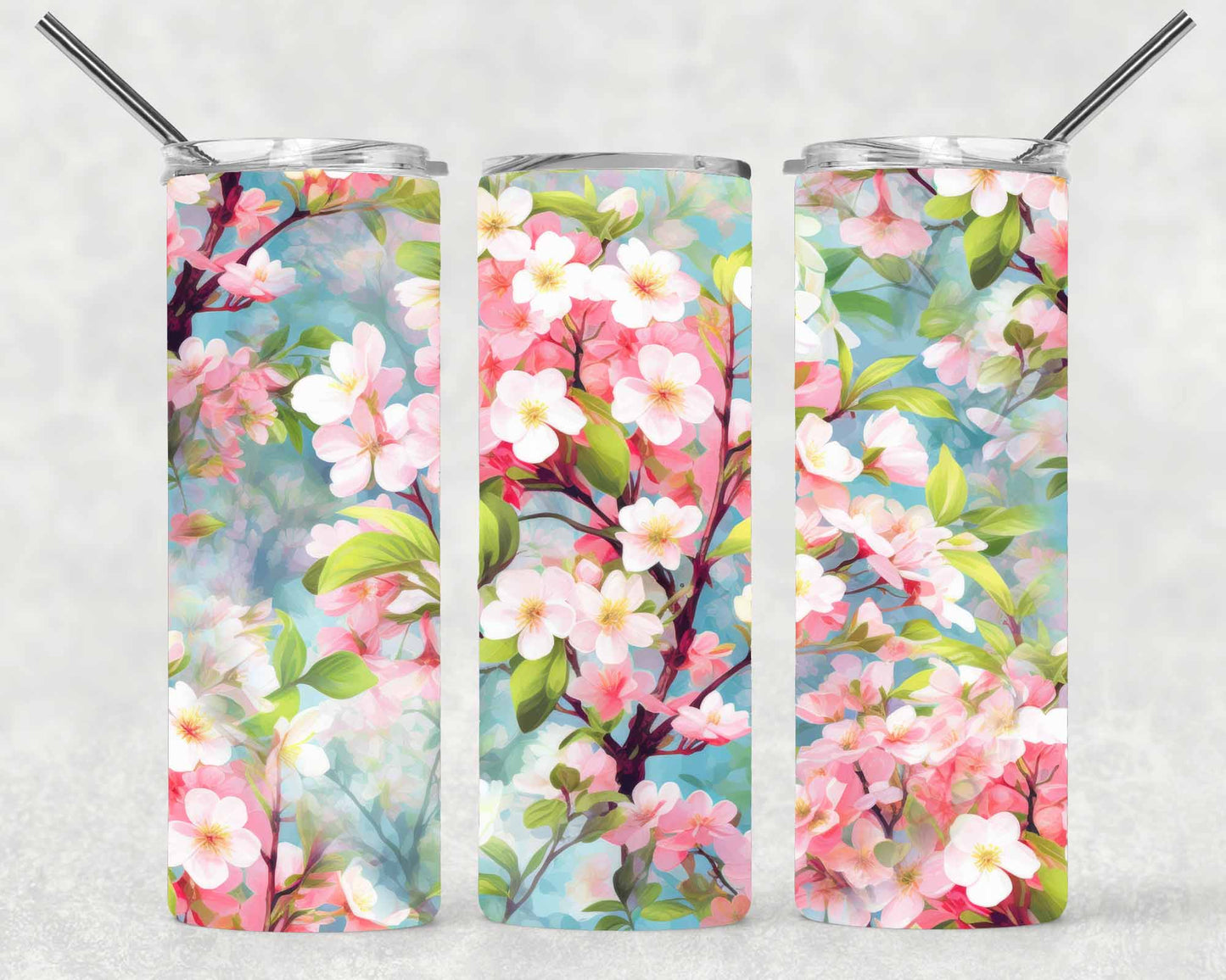 Pastel Flowers Wrap For Straight Tumbler-S149