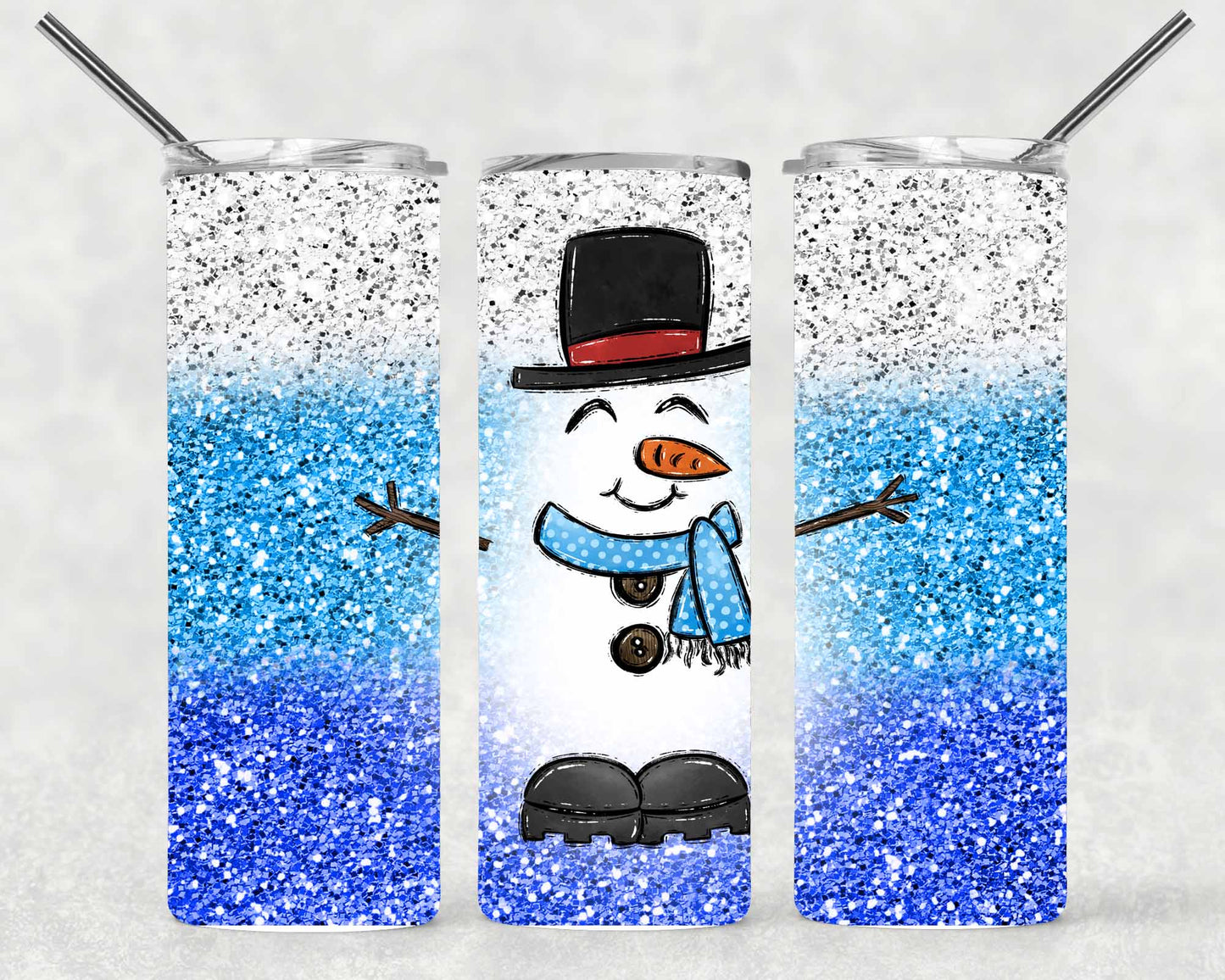 Cute Snowman  Wrap For Straight Tumbler-S154