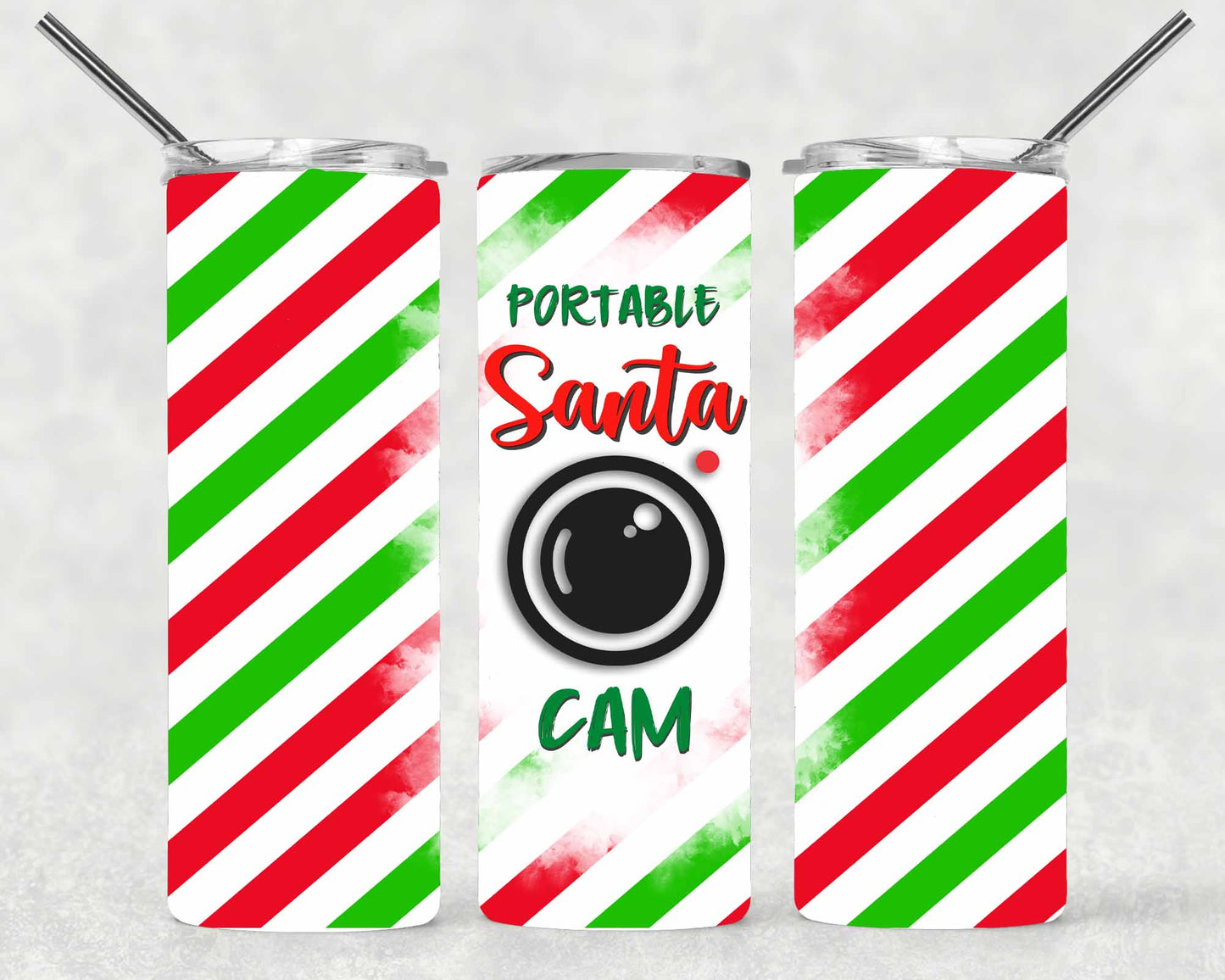 Santa Cam Wrap For Straight Tumbler-S156