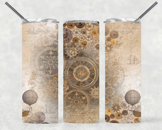 Steam Punk Wrap For Straight Tumbler-S169