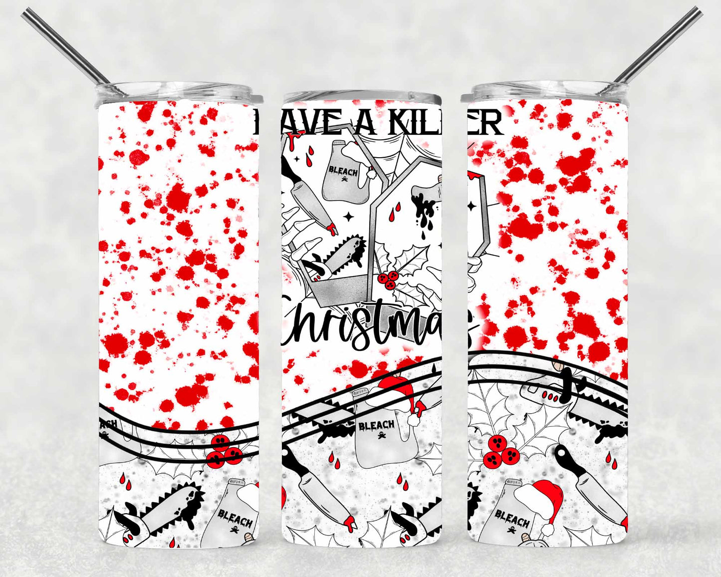 Killer Christmas Design Wrap For Straight Tumbler-S195