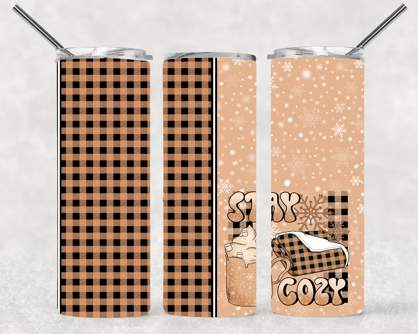 Stay Cozy Design Wrap For Straight Tumbler-S199