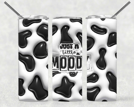 3D Puff Moody Cow  Wrap For Straight Tumbler-S111
