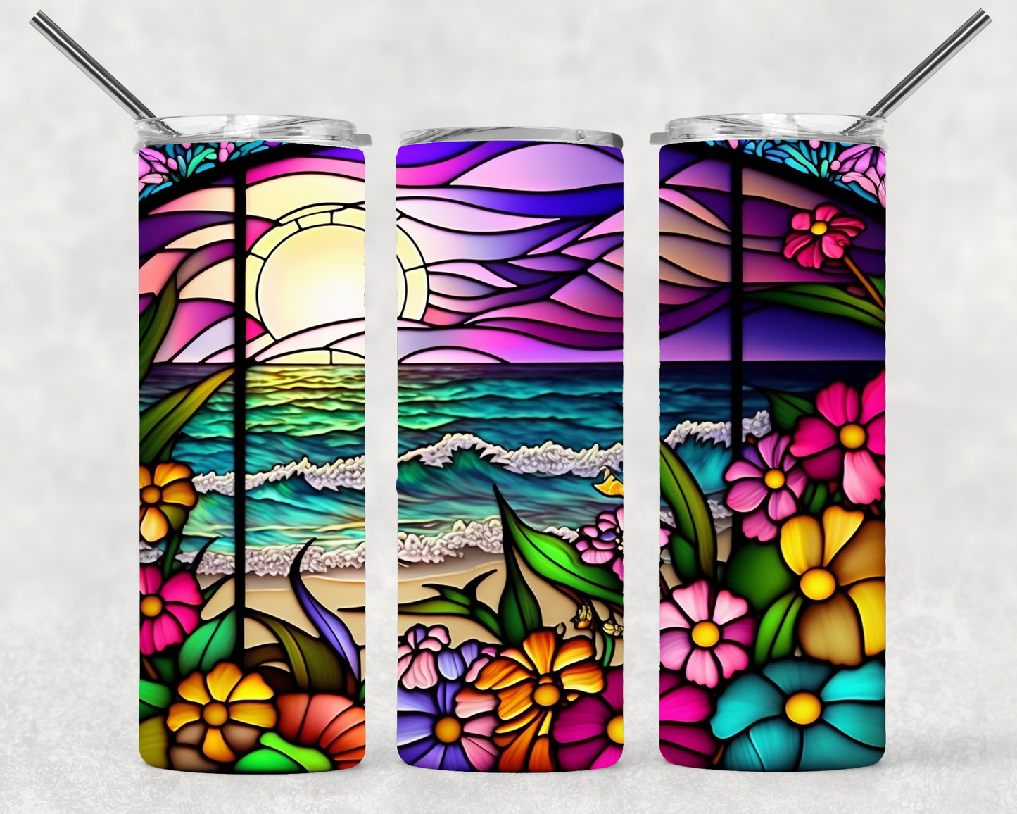 Stainless Sunset Wrap For Straight Tumbler-S62