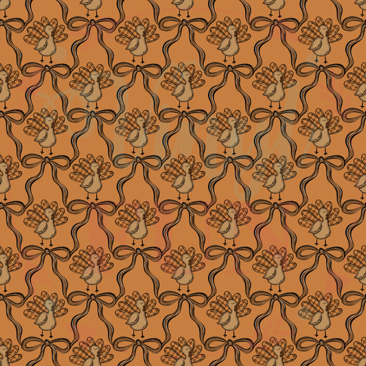 Turkey With Bows Pattern