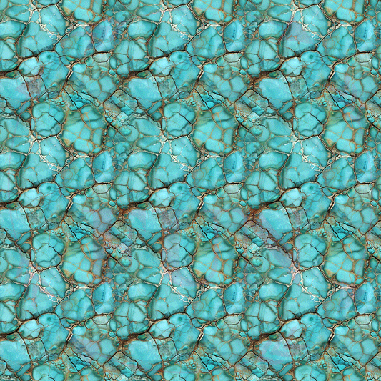 Turquoise & Gold Stone Pattern-A15