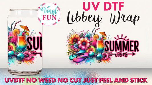 Summer Vibes UVDTF Libbey Glass Wrap - UV167