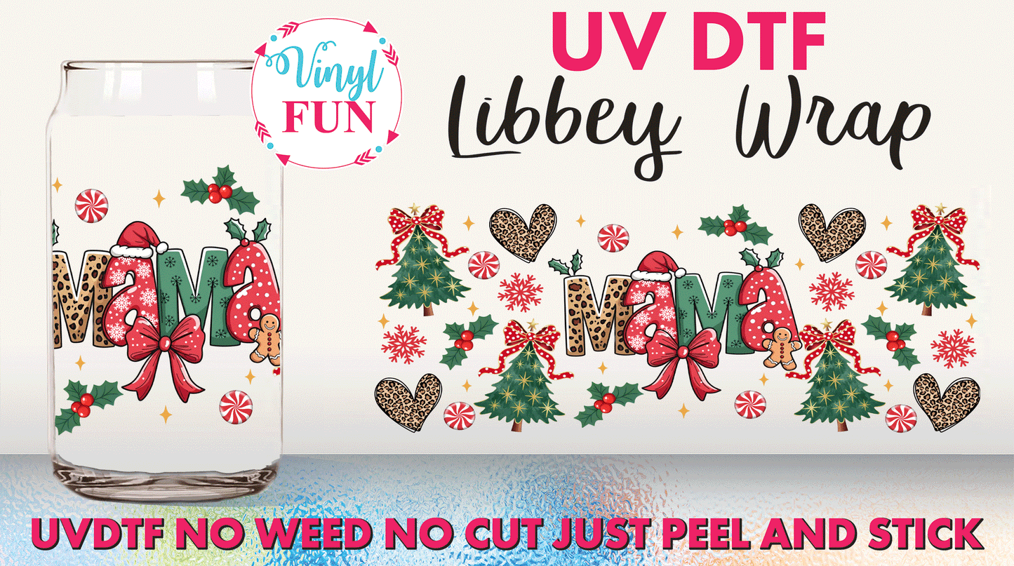 Christmas Mama UVDTF Libbey Glass Wrap - UV263