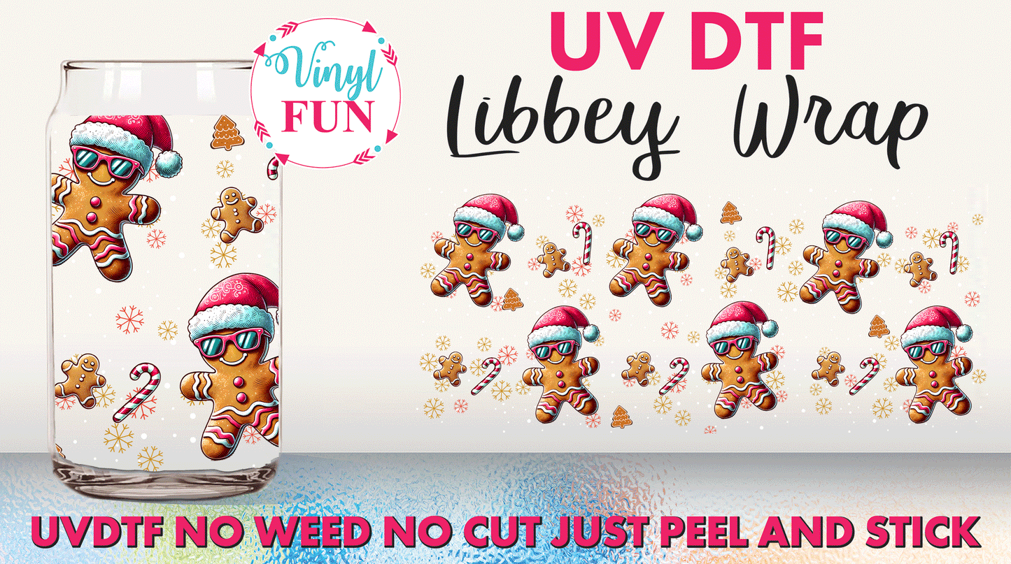 Gingerbread UVDTF Libbey Glass Wrap - UV228