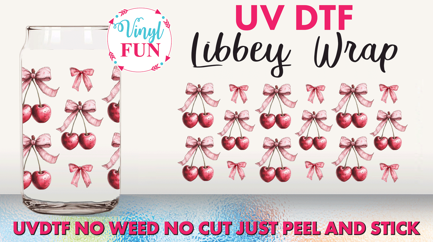 Cherries UVDTF Libbey Glass Wrap - UV98