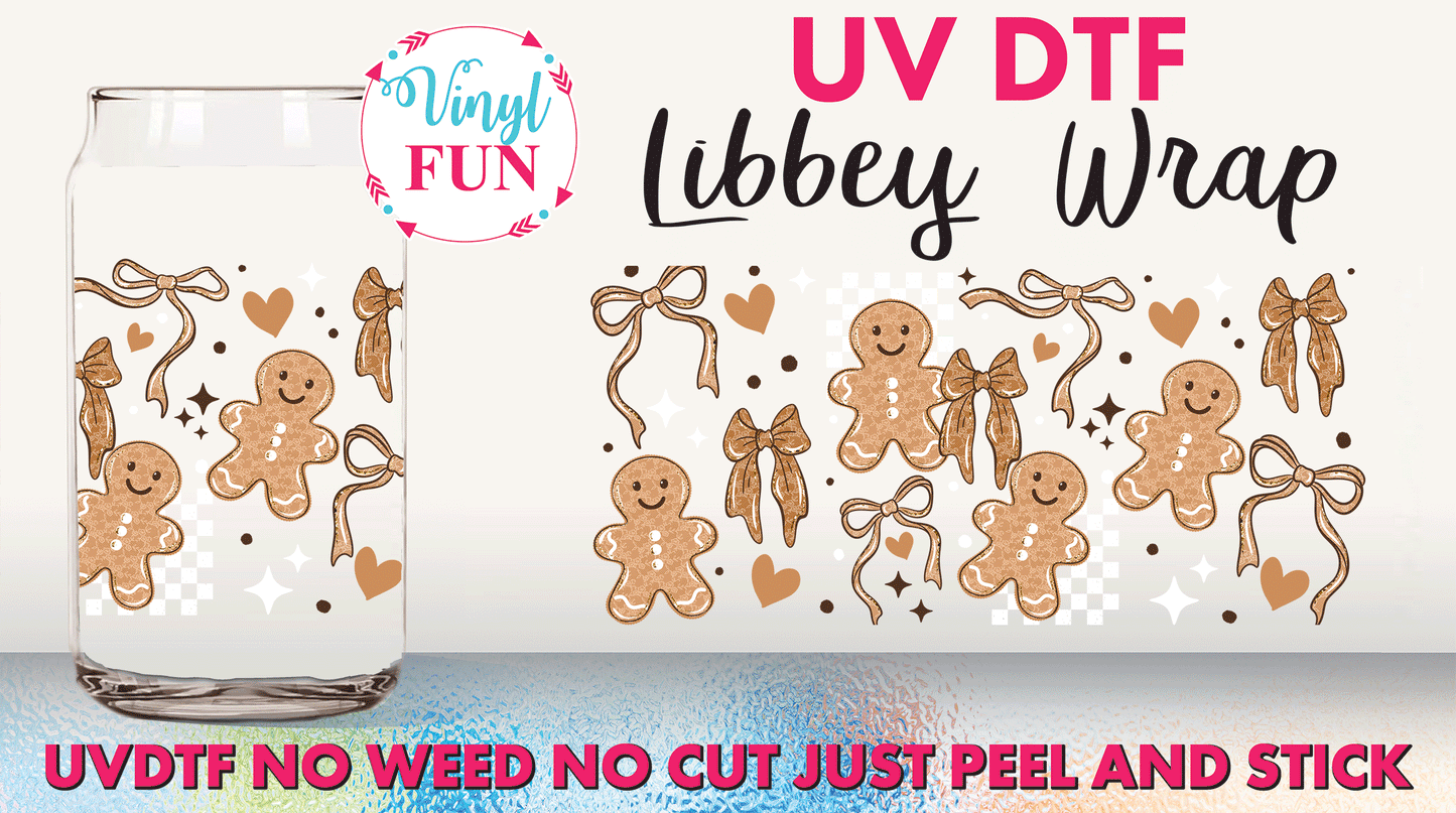 Gingerbread UVDTF Libbey Glass Wrap - UV290