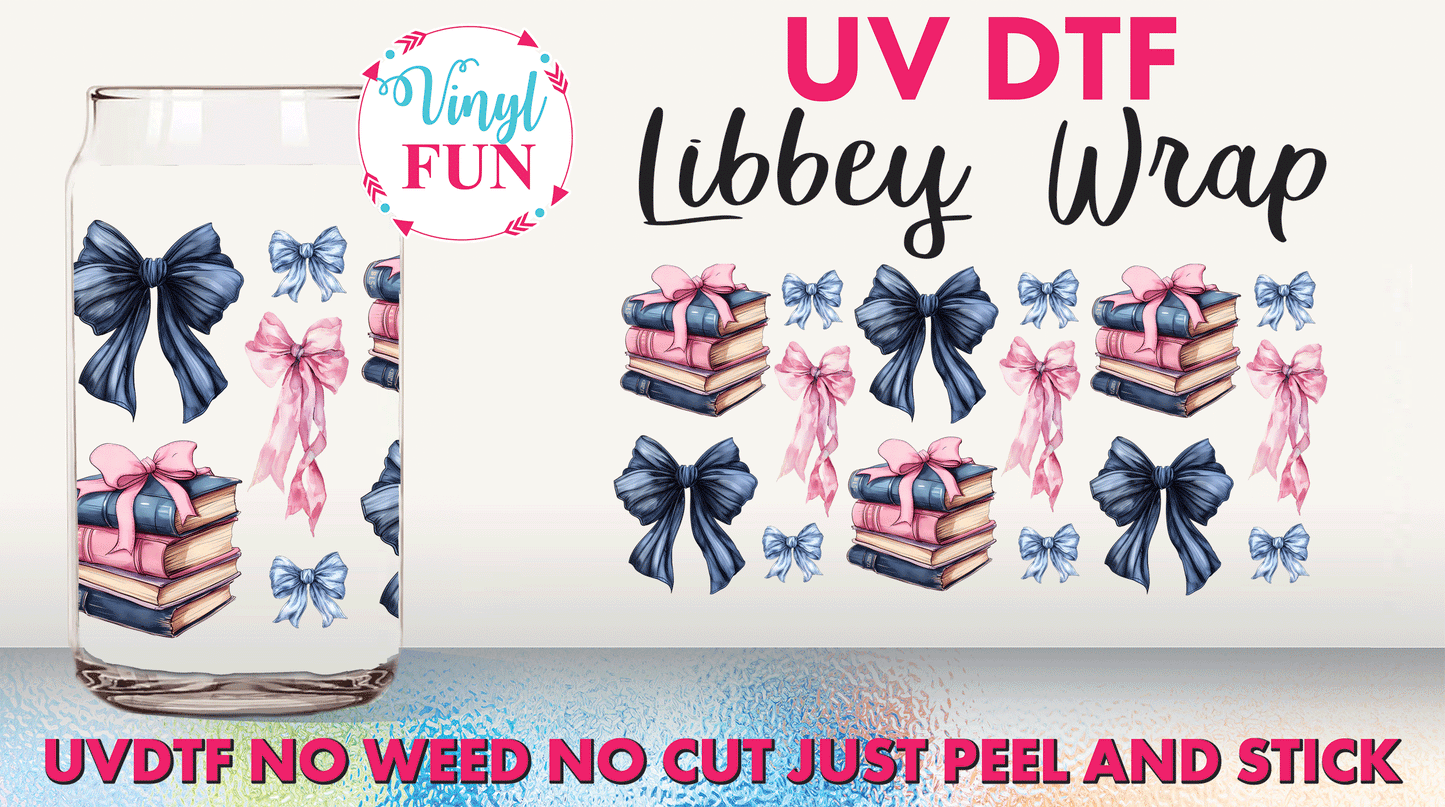 Books & Blue Bows UVDTF Libbey Glass Wrap - UV89