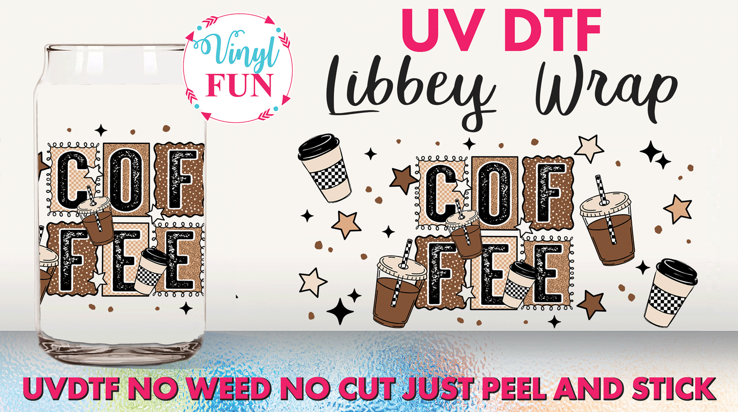 Coffee Libbey Glass Wrap - UV25