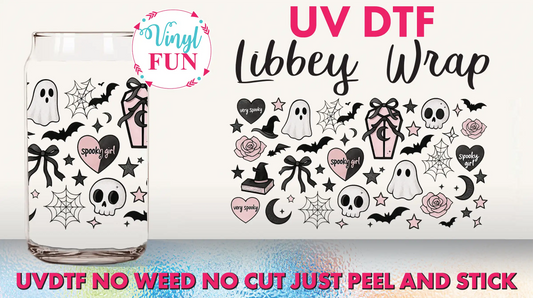 Girly Halloween UVDTF Libbey Glass Wrap -UV141