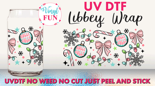 Holly Jolly UVDTF Libbey Glass Wrap - UV287