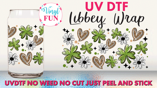 Hearts & Shamrocks Libbey Glass Wrap - UV11