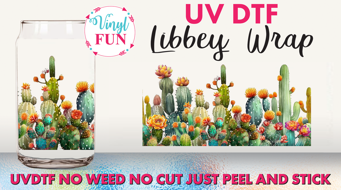 Wild Cactus UVDTF Libbey Glass Wrap - UV104