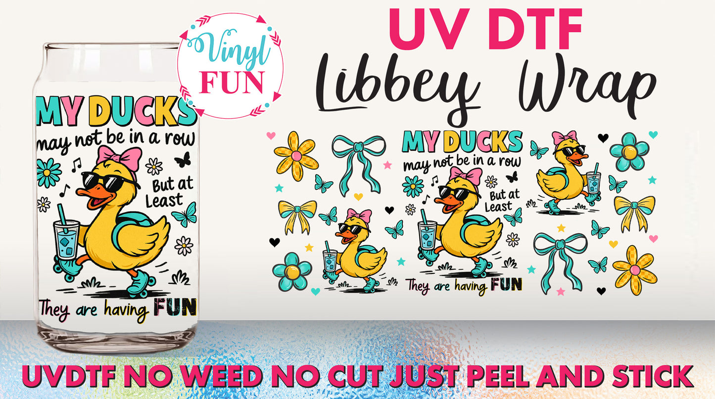 Ducks Libbey Glass Wrap - UV119