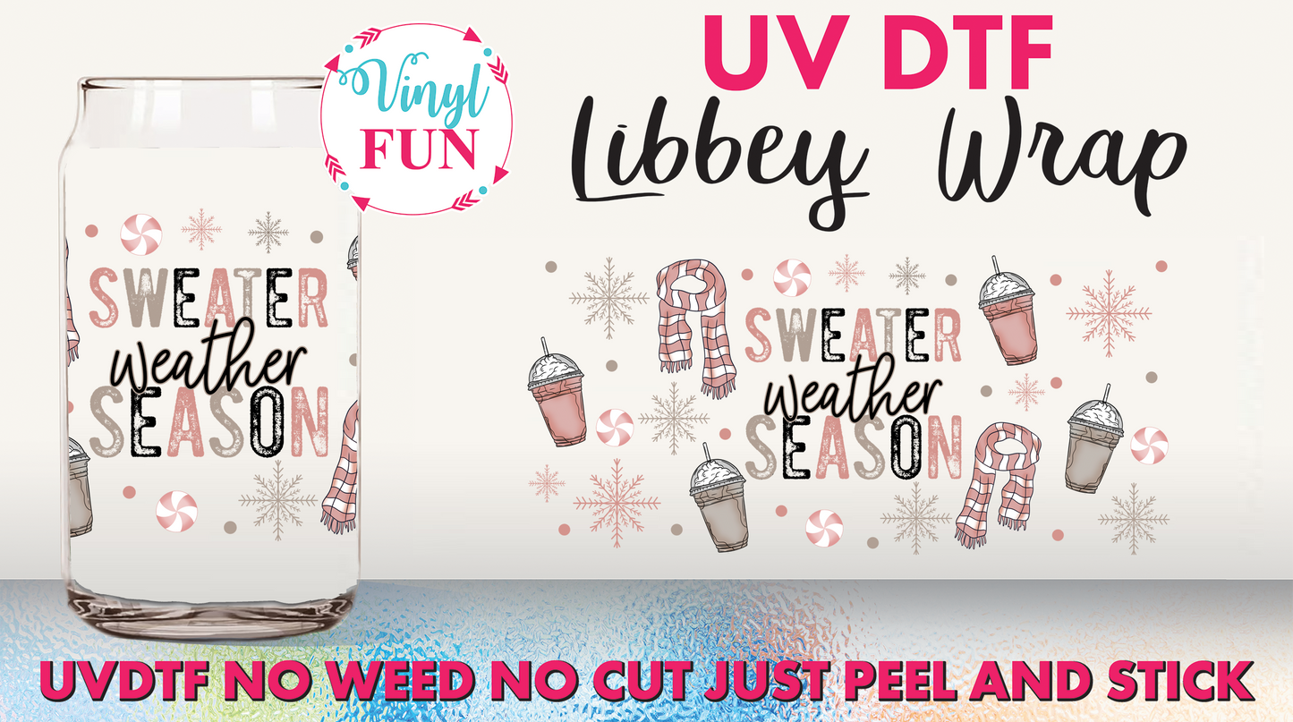 Sweater Weather Season UVDTF Libbey Glass Wrap - UV121