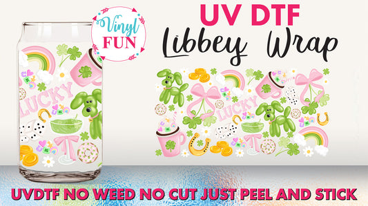 St. Patrick's Balloon Dog Libbey Glass Wrap - UV154