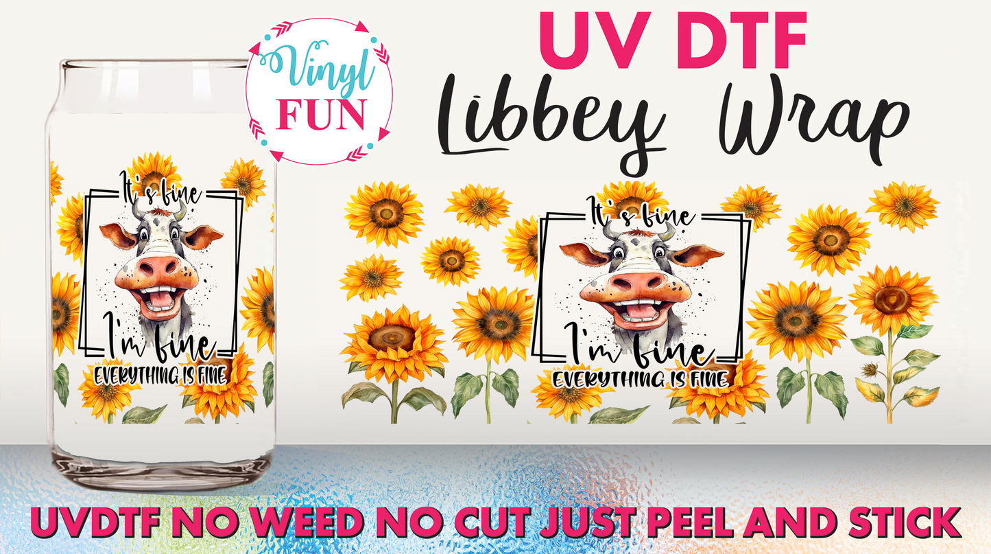 Funny Cow UVDTF Libbey Glass Wrap - UV158