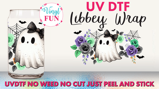 Floral Ghost Libbey Glass Wrap - UV167