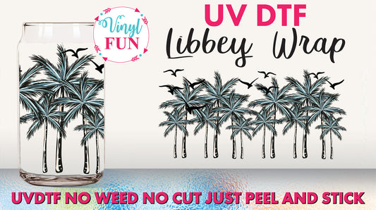 Palm Trees Libbey Glass Wrap - UV168