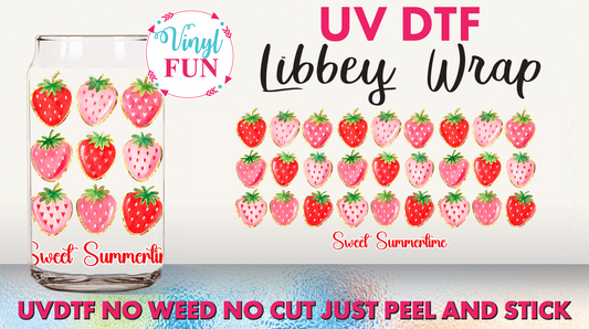 Strawberries Libbey Glass Wrap - UV174