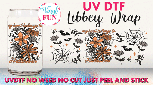 Floral Webs UVDTF Libbey Glass Wrap - UV188