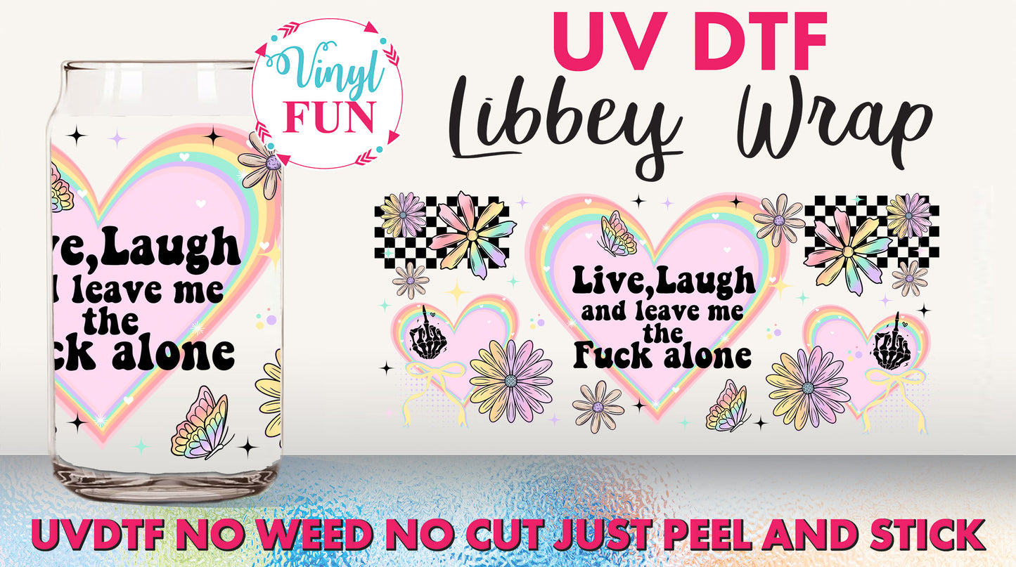 Live Laugh Libbey Glass Wrap - UV18
