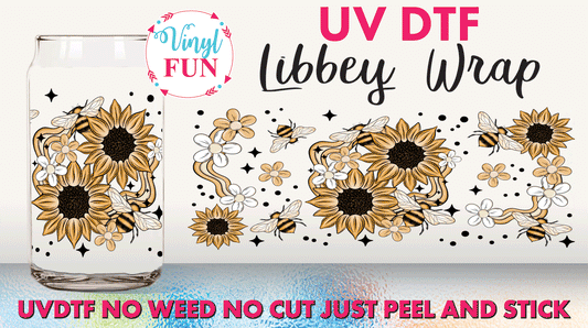 Sunflowers UVDTF Libbey Glass Wrap - UV200