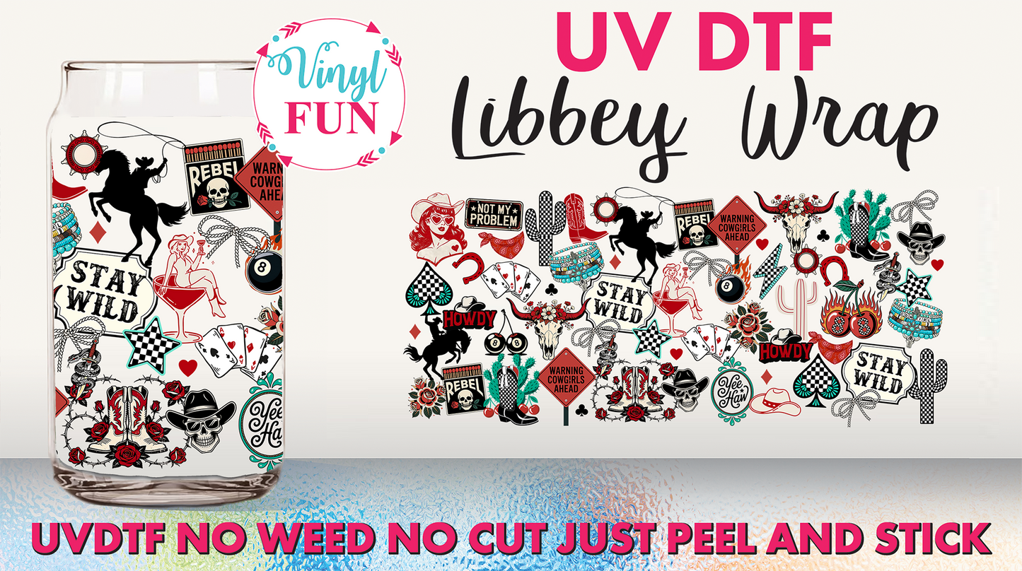 Western Girl Libbey Glass Wrap - UV204