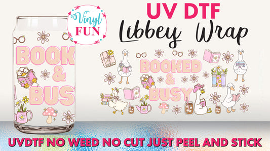 Booked And Busy Libbey Glass Wrap - UV21