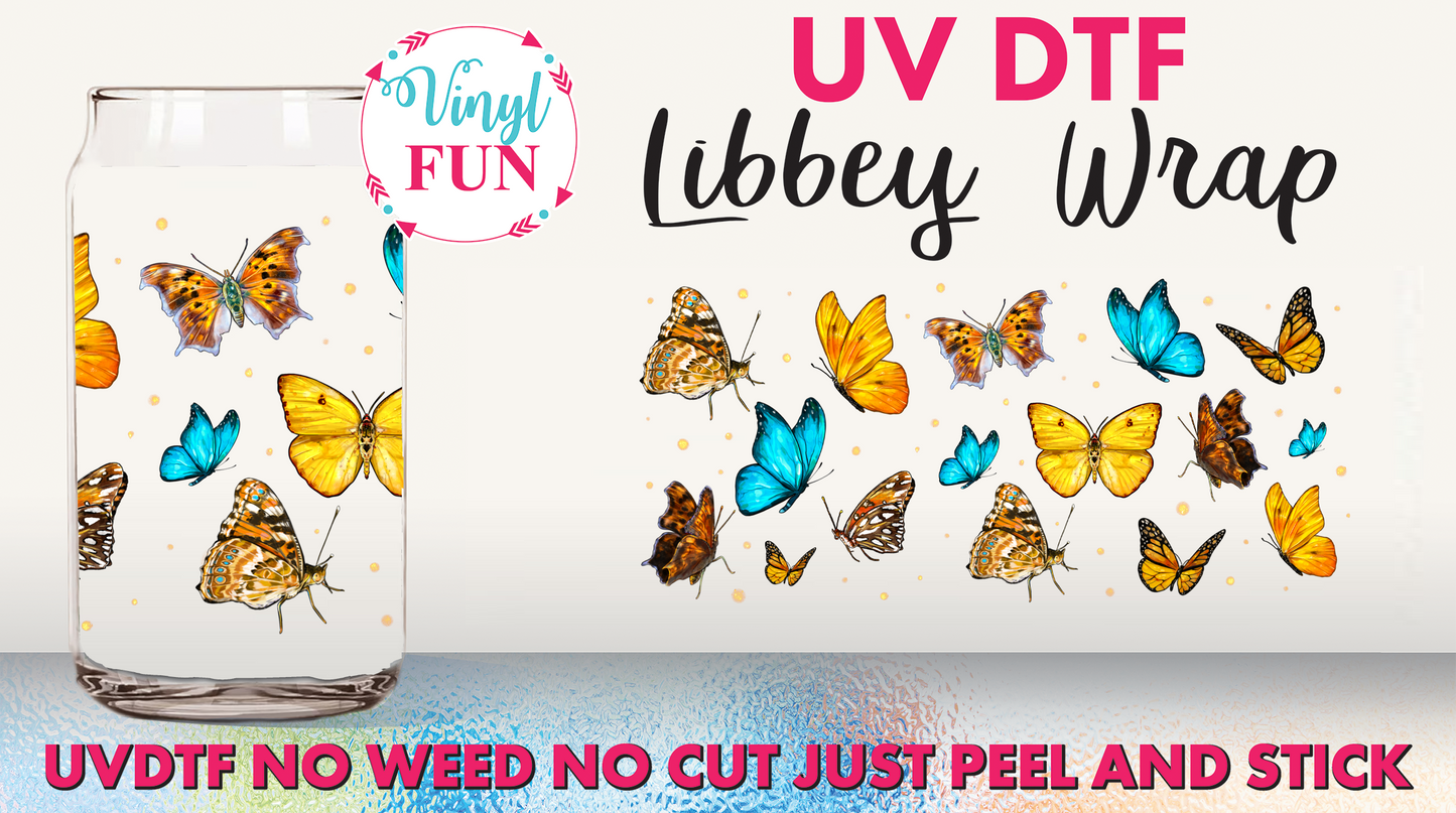 Butterflies UVDTF Libbey Glass Wrap - UV23