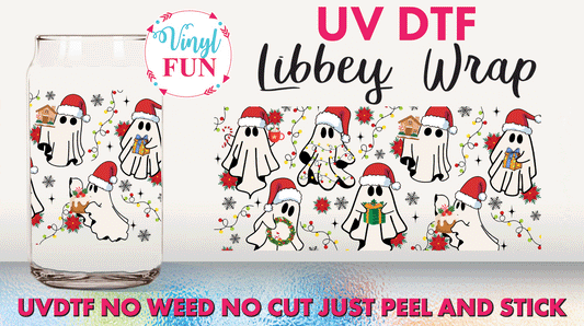 Festive Ghosts UVDTF Libbey Glass Wrap - UV247