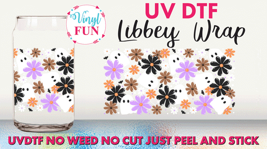 Floral Ghosts UVDTF Libbey Glass Wrap - UV250