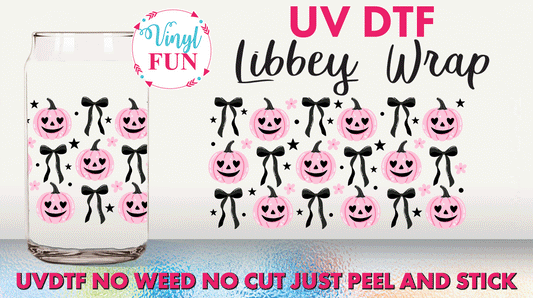Pink Pumpkins UVDTF Libbey Glass Wrap - UV252