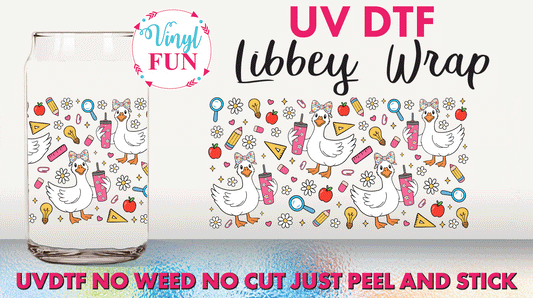 School Goose UVDTF Libbey Glass Wrap - UV255