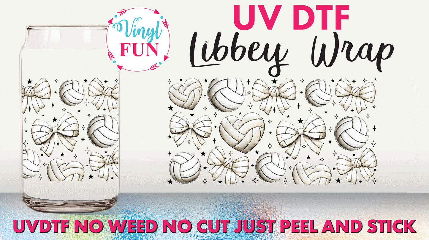 Volleyball Life UVDTF Libbey Glass Wrap - UV257