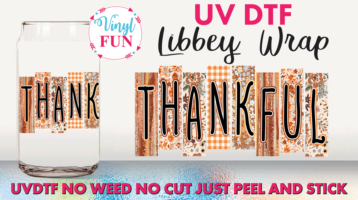Thankful UVDTF Libbey Glass Wrap - UV278