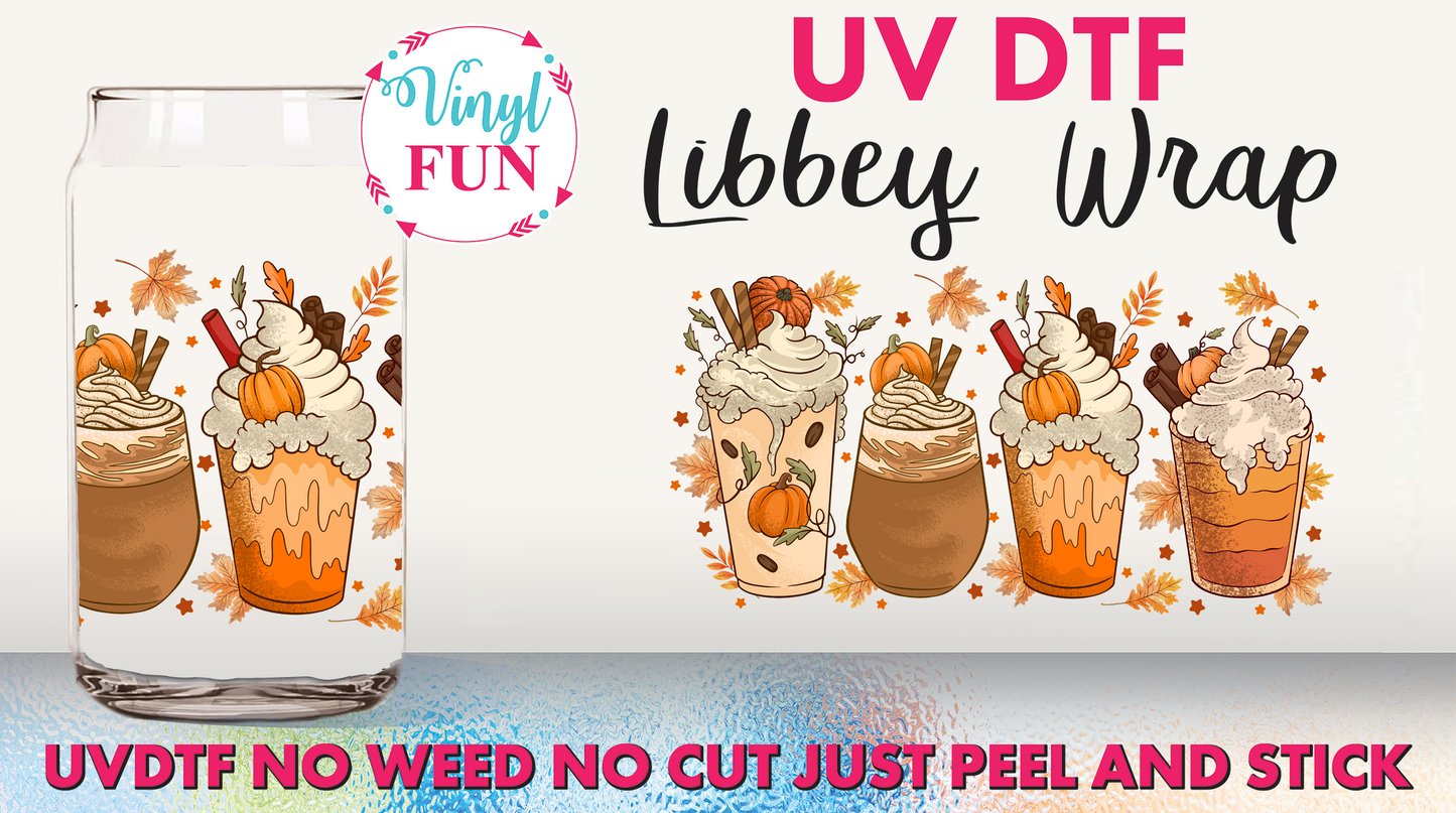 Fall Coffee UVDTF Libbey Glass Wrap - UV28