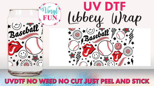 Baseball UVDTF Libbey Glass Wrap - UV36