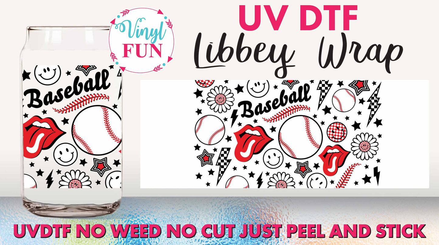 Baseball UVDTF Libbey Glass Wrap - UV36