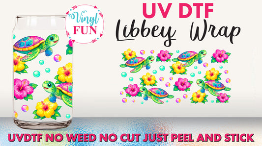 Colorful Turtles Libbey Glass Wrap - UV3