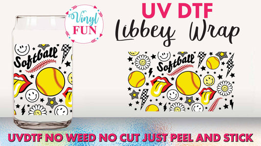 Softball UVDTF Libbey Glass Wrap - UV42